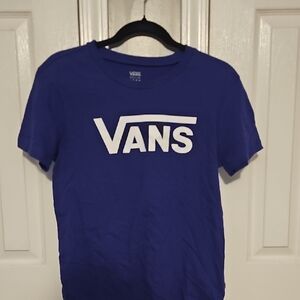 Vans Royal Blue Tee with White Logo
